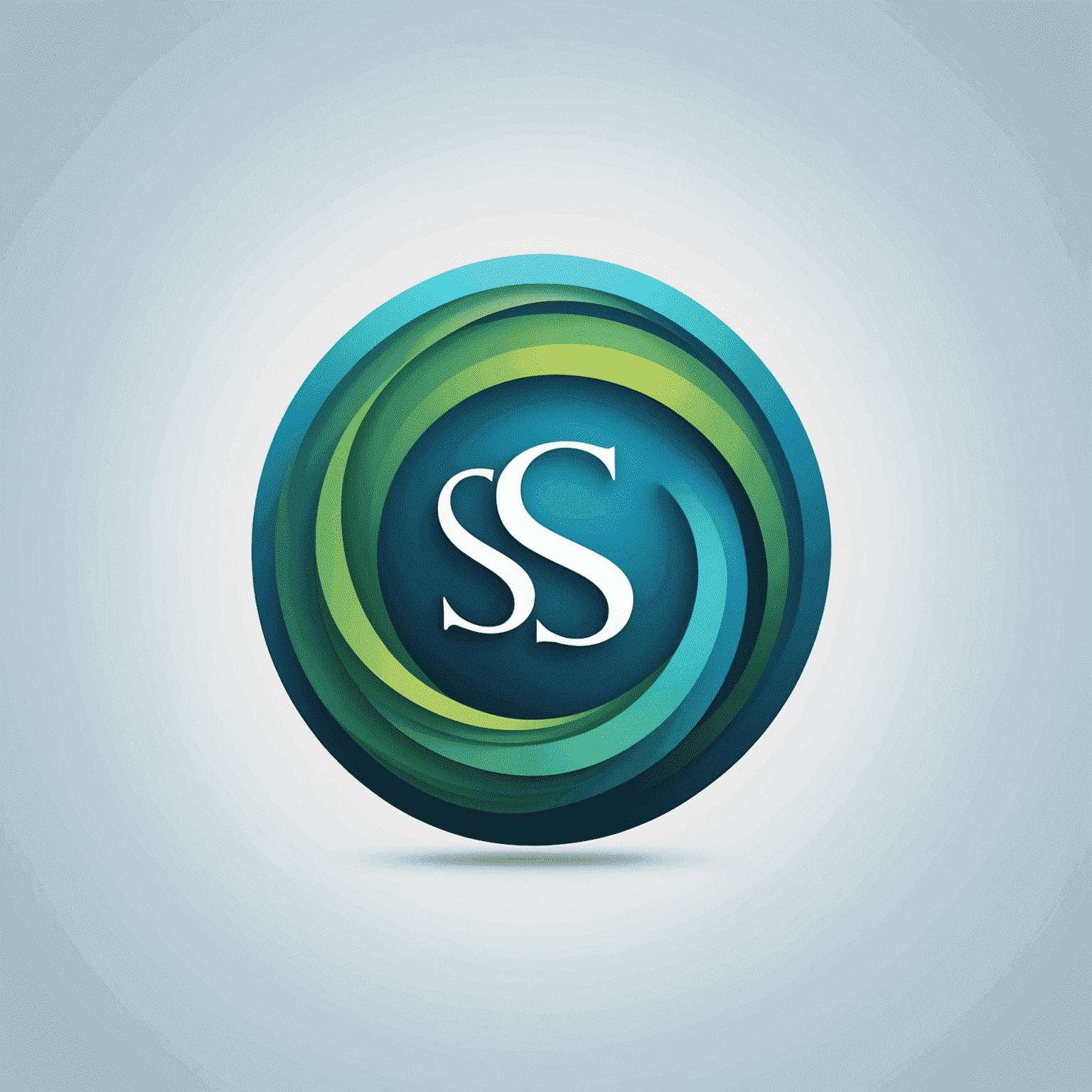 Softetica logo - A stylized 'S' with soft, flowing lines in calming blue and green gradient