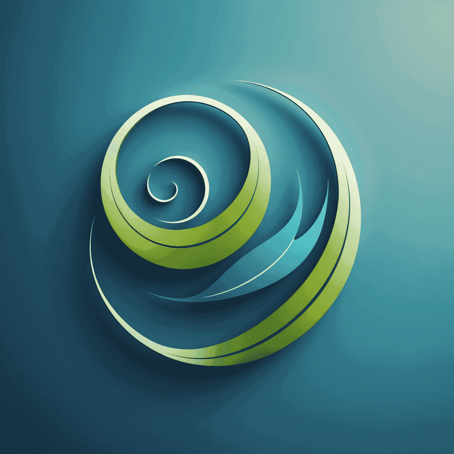 Softetica logo - A stylized 'S' with soft, flowing lines in calming blue and green gradient