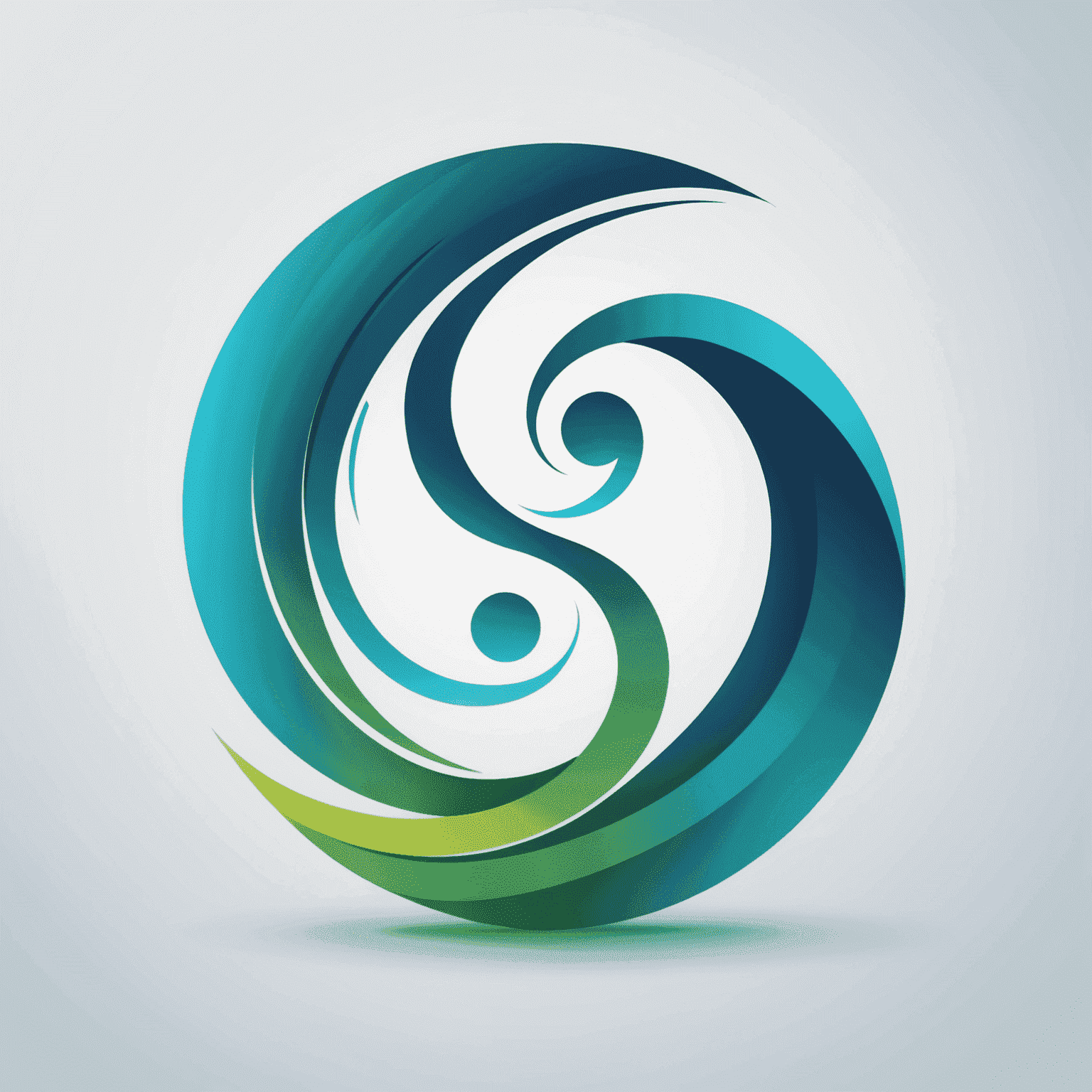 Softetica logo - A stylized 'S' with soft, flowing lines in calming blue and green gradient